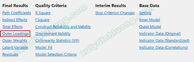 outer loading trong smartpls
