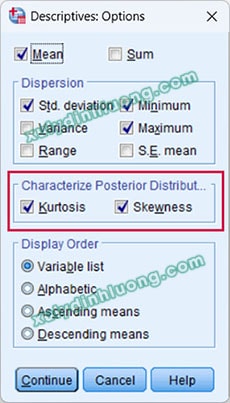 phân phối chuẩn Skewness và Kurtosis trong SPSS