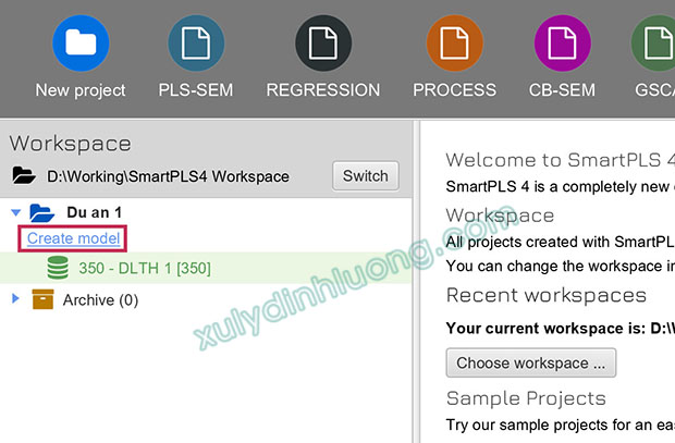 nhap du lieu vao smartpls 4