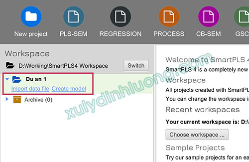 nhap du lieu vao smartpls 4